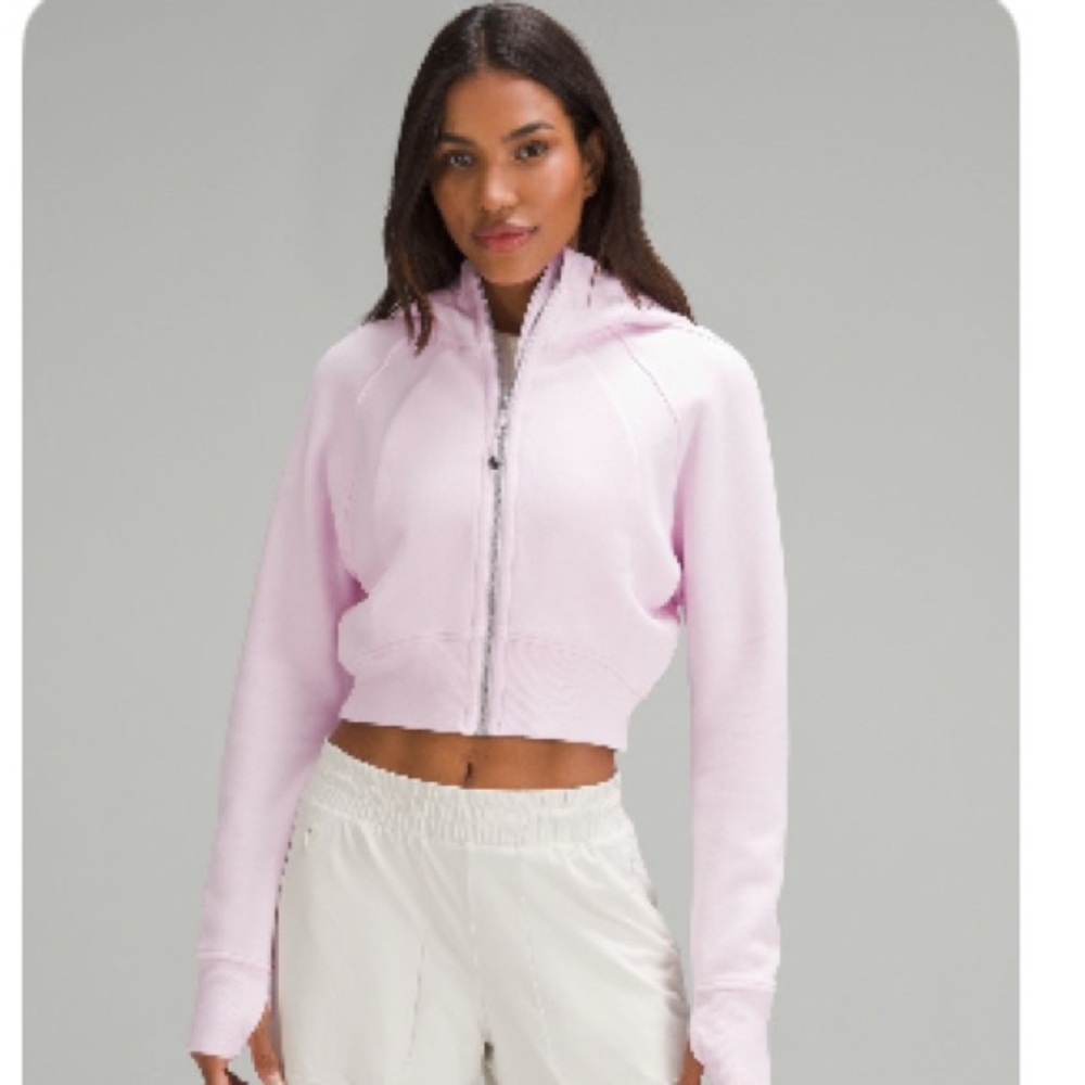 Lululemon size 6 cropped full zip scuba hoodie
